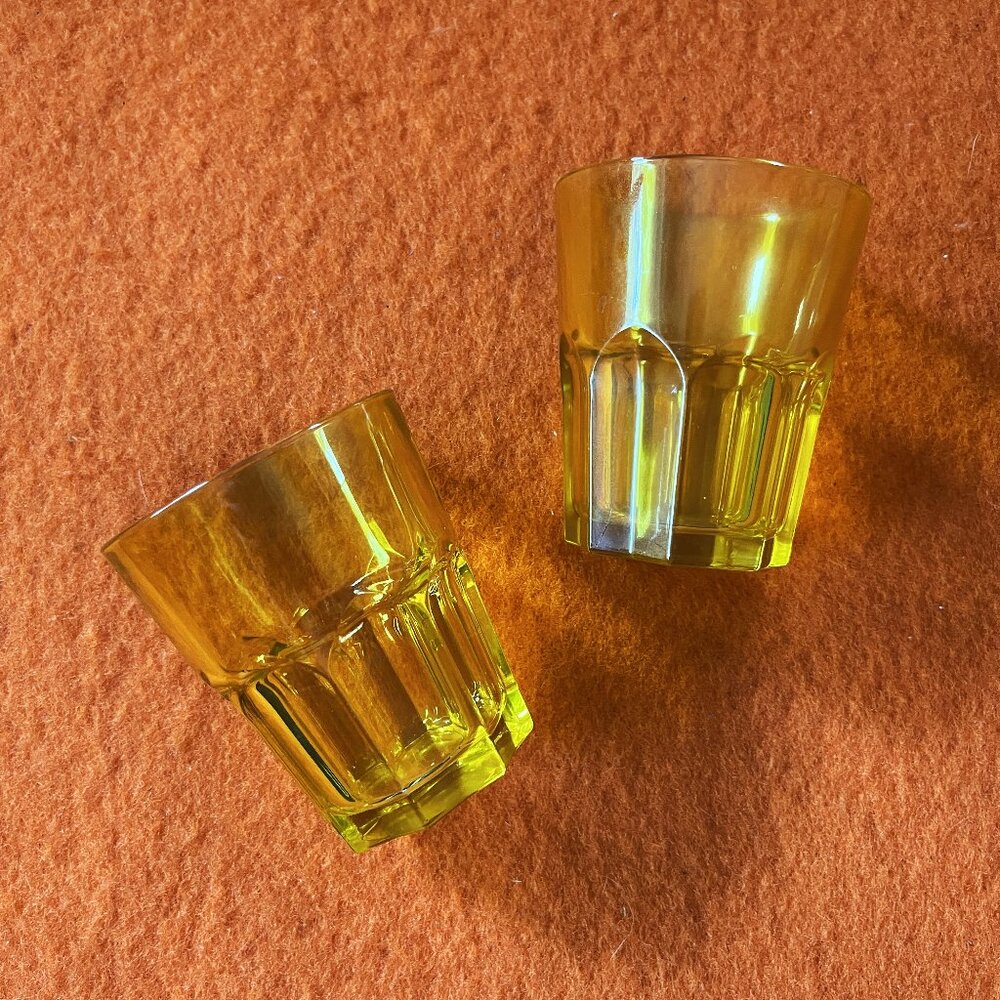 ARC FRANCE Amber Juice/Tumbler Glasses (2)